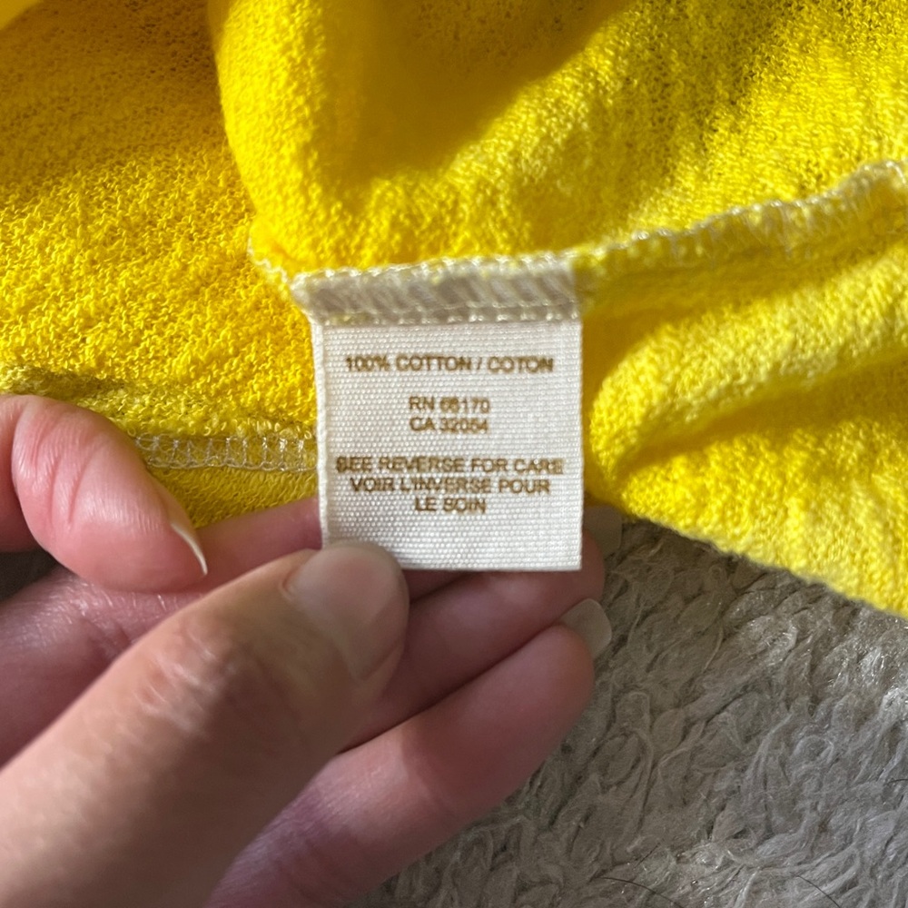 Free People size xs Yellow Tank Top with Stud Detail and open flow back - Picture 7 of 13